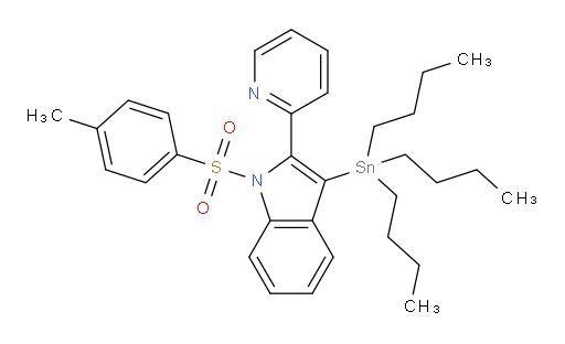 2-(pyridin-2-yl)-1-tosyl-3-(tributylstannyl)-1H-indole