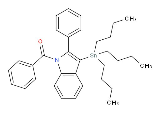phenyl(2-phenyl-3-(tributylstannyl)-1H-indol-1-yl)methanone