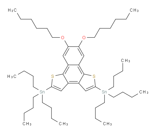 (8,9-bis(hexyloxy)naphtho[1,2-b:4,3-b']dithiophene-2,5-diyl)bis(tributylstannane)