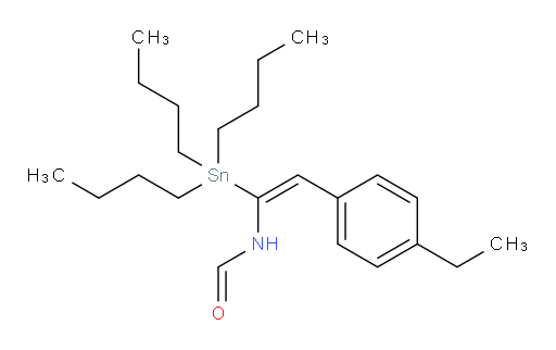 (E)-N-(2-(4-ethylphenyl)-1-(tributylstannyl)vinyl)formamide