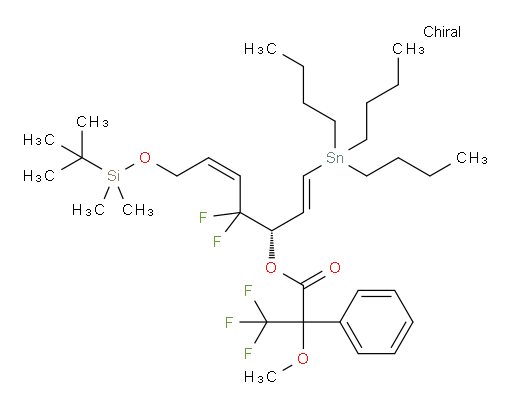 (S,1E,5Z)-7-((tert-butyldimethylsilyl)oxy)-4,4-difluoro-1-(tributylstannyl)hepta-1,5-dien-3-yl 3,3,3-trifluoro-2-methoxy-2-phenylpropanoate