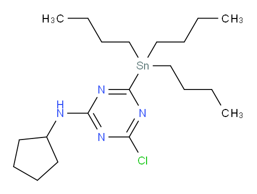 4-chloro-N-cyclopentyl-6-(tributylstannyl)-1,3,5-triazin-2-amine