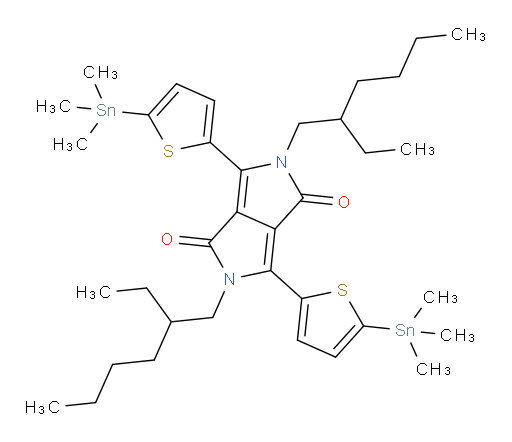 2,5-bis(2-ethylhexyl)-3,6-bis(5-(trimethylstannyl)thiophen-2-yl)pyrrolo[3,4-c]pyrrole-1,4(2H,5H)-dione
