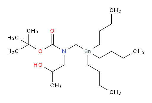 tert-butyl (2-hydroxypropyl)((tributylstannyl)methyl)carbamate