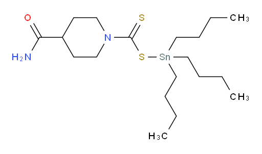tributylstannyl 4-carbamoylpiperidine-1-carbodithioate