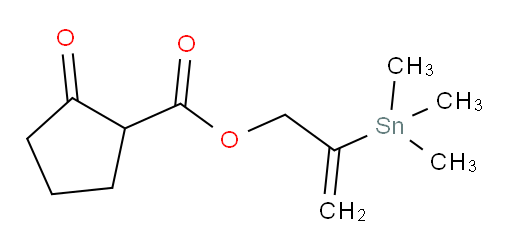 2-(trimethylstannyl)allyl 2-oxocyclopentanecarboxylate