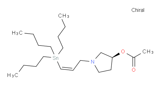 (S,Z)-1-(3-(三丁基锡基)烯丙基)吡咯烷-3-基 乙酸酯