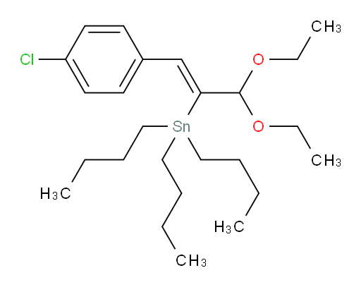 (Z)-tributyl(1-(4-chlorophenyl)-3,3-diethoxyprop-1-en-2-yl)stannane