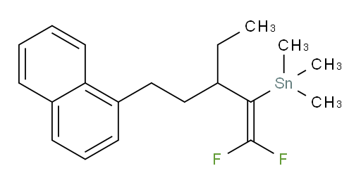 (3-ethyl-1,1-difluoro-5-(naphthalen-1-yl)pent-1-en-2-yl)trimethylstannane