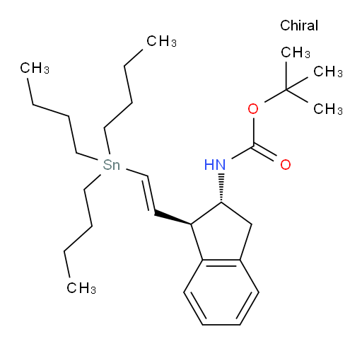 叔丁基 ((1R,2R)-1-((E)-2-(三丁基锡基)乙烯基)-2,3-二氢-1H-茚-2-基)氨基甲酸酯