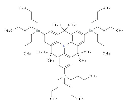 4,4,8,8,12,12-hexamethyl-2,6,10-tris(tributylstannyl)-8,12-dihydro-4H-benzo[1,9]quinolizino[3,4,5,6,7-defg]acridine