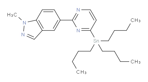 1-methyl-5-(4-(tributylstannyl)pyrimidin-2-yl)-1H-indazole