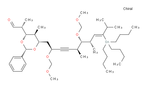 (R)-2-((2S,4S,5S,6S)-6-((2S,5S,6R,7S,Z)-2,6-bis(methoxymethoxy)-5,7,10-trimethyl-9-(tributylstannyl)undec-8-en-3-yn-1-yl)-5-methyl-2-phenyl-1,3-dioxan-4-yl)propanal