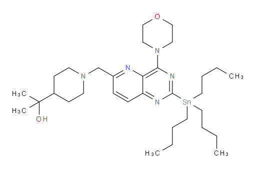 2-(1-((4-morpholino-2-(tributylstannyl)pyrido[3,2-d]pyrimidin-6-yl)methyl)piperidin-4-yl)propan-2-ol