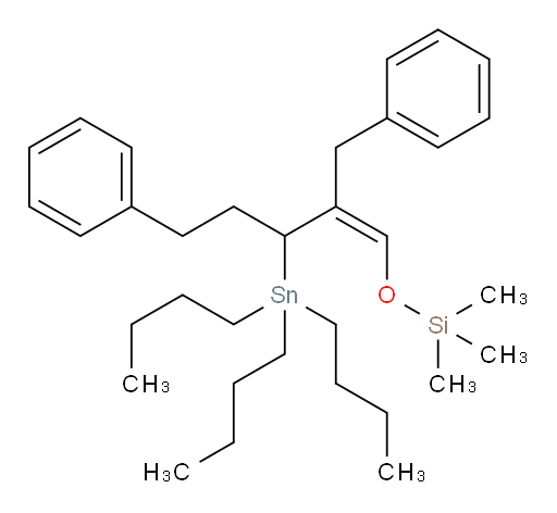(Z)-((2-benzyl-5-phenyl-3-(tributylstannyl)pent-1-en-1-yl)oxy)trimethylsilane