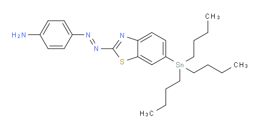 (E)-4-((6-(tributylstannyl)benzo[d]thiazol-2-yl)diazenyl)aniline