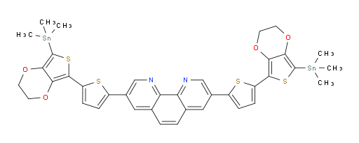 3,8-bis(5-(7-(trimethylstannyl)-2,3-dihydrothieno[3,4-b][1,4]dioxin-5-yl)thiophen-2-yl)-1,10-phenanthroline