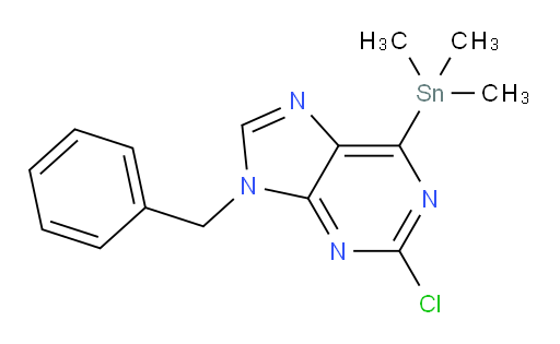 9-benzyl-2-chloro-6-(trimethylstannyl)-9H-purine
