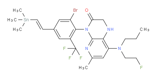 (E)-4-(2-溴-6-(三氟甲基)-4-(2-(三甲基锡基)乙烯基)苯基)-8-((2-氟乙基)(丙基)氨基)-6-甲基-1,2-二氢吡啶并[2,3-b]吡嗪-3(4H)-酮