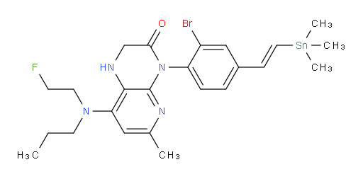 (E)-4-(2-bromo-4-(2-(trimethylstannyl)vinyl)phenyl)-8-((2-fluoroethyl)(propyl)amino)-6-methyl-1,2-dihydropyrido[2,3-b]pyrazin-3(4H)-one