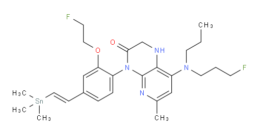 (E)-4-(2-(2-氟乙氧基)-4-(2-(三甲基锡基)乙烯基)苯基)-8-((3-氟丙基)(丙基)氨基)-6-甲基-1,2-二氢吡啶并[2,3-b]吡嗪-3(4H)-酮