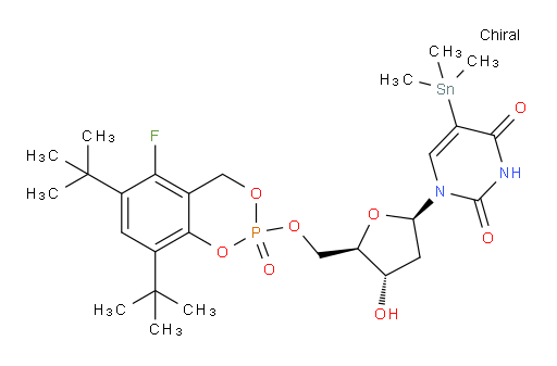 1-((2R,4S,5R)-5-(((6,8-双-叔丁基-5-氟-2-氧化物-4H-苯并[d][1,3,2]二氧杂phosphinin-2-氧基))甲基)-4-羟基四氢呋喃-2-基)-5-(三甲基锡基)嘧啶-2,4(1H,3H)-二酮