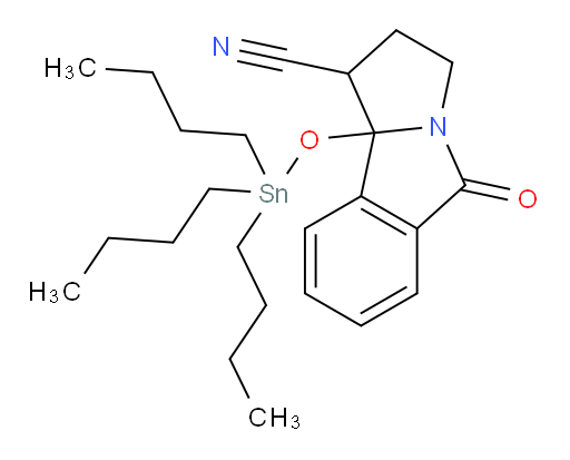 5-oxo-9b-((tributylstannyl)oxy)-2,3,5,9b-tetrahydro-1H-pyrrolo[2,1-a]isoindole-1-carbonitrile
