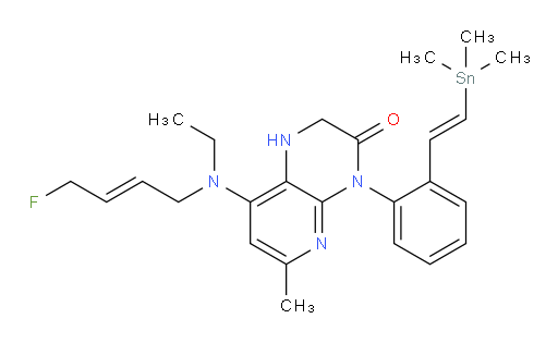 8-(ethyl((E)-4-fluorobut-2-en-1-yl)amino)-6-methyl-4-(2-((E)-2-(trimethylstannyl)vinyl)phenyl)-1,2-dihydropyrido[2,3-b]pyrazin-3(4H)-one