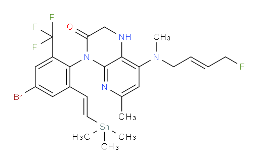 4-(4-溴-2-(三氟甲基)-6-((E)-2-(三甲基锡基)乙烯基)苯基)-8-(((E)-4-氟丁-2-烯-1-基)(甲基)氨基)-6-甲基-1,2-二氢吡啶并[2,3-b]吡嗪-3(4H)-酮