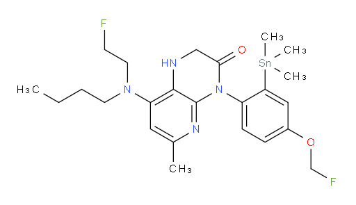 8-(butyl(2-fluoroethyl)amino)-4-(4-(fluoromethoxy)-2-(trimethylstannyl)phenyl)-6-methyl-1,2-dihydropyrido[2,3-b]pyrazin-3(4H)-one