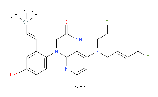 8-(((E)-4-氟丁-2-烯-1-基)(2-氟乙基)氨基)-4-(4-羟基-2-((E)-2-(三甲基锡基)乙烯基)苯基)-6-甲基-3,4-二氢吡啶并[2,3-b]吡嗪-2(1H)-酮