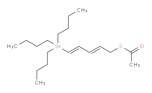S-((2E,4E)-5-(tributylstannyl)penta-2,4-dien-1-yl) ethanethioate