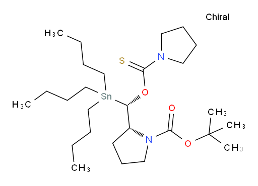 (R)-tert-butyl 2-((S)-((pyrrolidine-1-carbonothioyl)oxy)(tributylstannyl)methyl)pyrrolidine-1-carboxylate