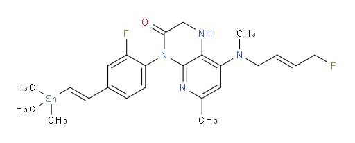4-(2-氟-4-((E)-2-(三甲基锡基)乙烯基)苯基)-8-(((E)-4-氟丁-2-烯-1-基)(甲基)氨基)-6-甲基-1,2-二氢吡啶并[2,3-b]吡嗪-3(4H)-酮