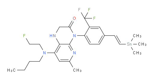 (E)-8-(butyl(2-fluoroethyl)amino)-6-methyl-4-(2-(trifluoromethyl)-4-(2-(trimethylstannyl)vinyl)phenyl)-1,2-dihydropyrido[2,3-b]pyrazin-3(4H)-one