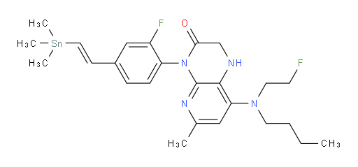 (E)-8-(丁基(2-氟乙基)氨基)-4-(2-氟-4-(2-(三甲基锡基)乙烯基)苯基)-6-甲基-1,2-二氢吡啶并[2,3-b]吡嗪-3(4H)-酮