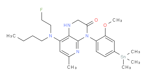 8-(butyl(2-fluoroethyl)amino)-4-(2-methoxy-4-(trimethylstannyl)phenyl)-6-methyl-1,2-dihydropyrido[2,3-b]pyrazin-3(4H)-one