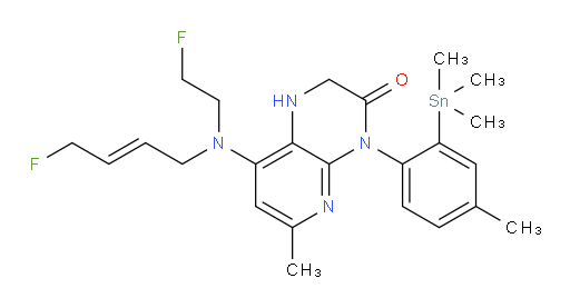 (E)-8-((4-fluorobut-2-en-1-yl)(2-fluoroethyl)amino)-6-methyl-4-(4-methyl-2-(trimethylstannyl)phenyl)-1,2-dihydropyrido[2,3-b]pyrazin-3(4H)-one