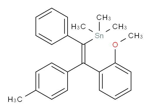 (Z)-(2-(2-methoxyphenyl)-1-phenyl-2-(p-tolyl)vinyl)trimethylstannane