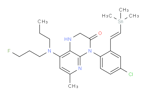 (E)-4-(4-chloro-2-(2-(trimethylstannyl)vinyl)phenyl)-8-((3-fluoropropyl)(propyl)amino)-6-methyl-1,2-dihydropyrido[2,3-b]pyrazin-3(4H)-one