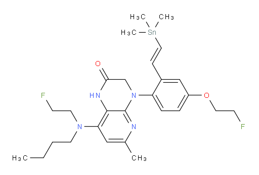 (E)-8-(丁基(2-氟乙基)氨基)-4-(4-(2-氟乙氧基)-2-(2-(三甲基锡基)乙烯基)苯基)-6-甲基-3,4-二氢吡啶并[2,3-b]吡嗪-2(1H)-酮
