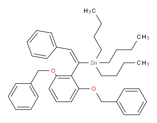 (E)-(1-(2,6-双(苄氧基)苯基)-2-苯基乙烯基)三丁基锡烷