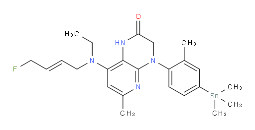 (E)-8-(ethyl(4-fluorobut-2-en-1-yl)amino)-6-methyl-4-(2-methyl-4-(trimethylstannyl)phenyl)-3,4-dihydropyrido[2,3-b]pyrazin-2(1H)-one