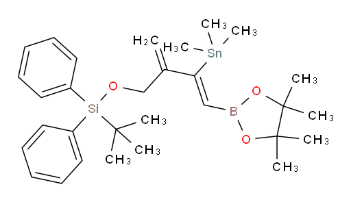 (Z)-叔丁基((2-亚甲基-4-(4,4,5,5-四甲基-1,3,2-二氧杂环己硼烷-2-基)-3-(三甲基锡基)丁-3-烯-1-氧基))二苯基硅烷
