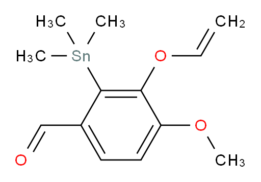 4-methoxy-2-(trimethylstannyl)-3-(vinyloxy)benzaldehyde