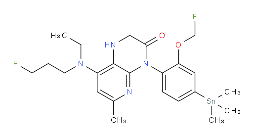 8-(ethyl(3-fluoropropyl)amino)-4-(2-(fluoromethoxy)-4-(trimethylstannyl)phenyl)-6-methyl-1,2-dihydropyrido[2,3-b]pyrazin-3(4H)-one