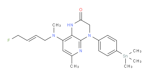 (E)-8-((4-fluorobut-2-en-1-yl)(methyl)amino)-6-methyl-4-(4-(trimethylstannyl)phenyl)-3,4-dihydropyrido[2,3-b]pyrazin-2(1H)-one
