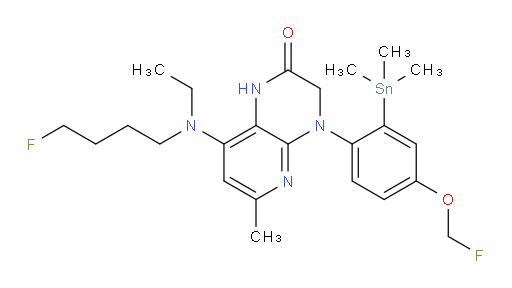 8-(ethyl(4-fluorobutyl)amino)-4-(4-(fluoromethoxy)-2-(trimethylstannyl)phenyl)-6-methyl-3,4-dihydropyrido[2,3-b]pyrazin-2(1H)-one