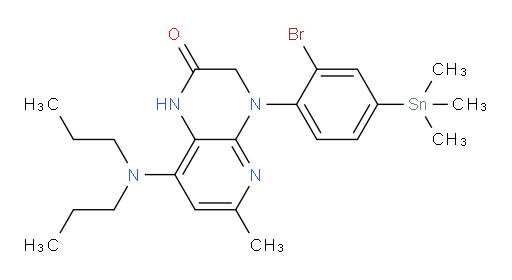 4-(2-bromo-4-(trimethylstannyl)phenyl)-8-(dipropylamino)-6-methyl-3,4-dihydropyrido[2,3-b]pyrazin-2(1H)-one