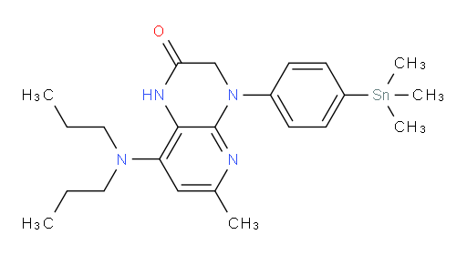 8-(dipropylamino)-6-methyl-4-(4-(trimethylstannyl)phenyl)-3,4-dihydropyrido[2,3-b]pyrazin-2(1H)-one